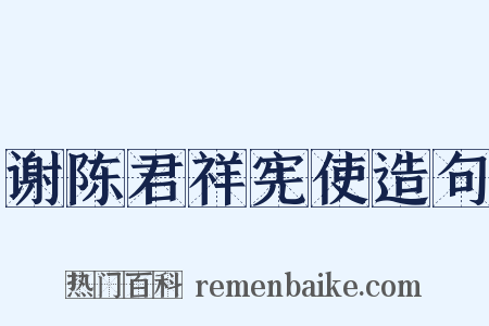 谢陈君祥宪使造句是什么意思的图片